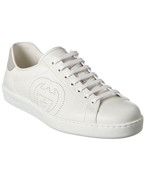 gucci new ace interlocking-g leather trainers|gucci ace shoes customer service.